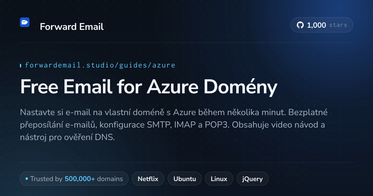 Jak nastavit e-mail pomocí Azure