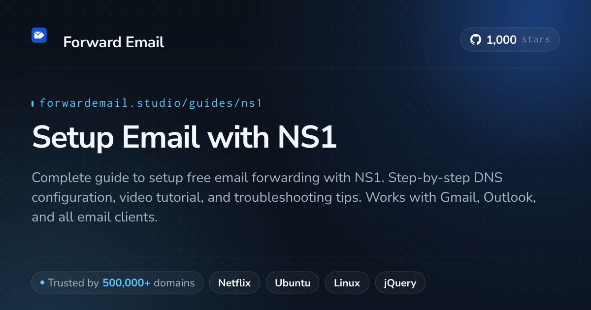 Jak nastavit e-mail pomocí NS1