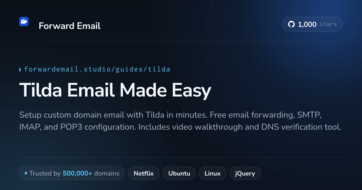 Jak nastavit e-mail pomocí Tilda
