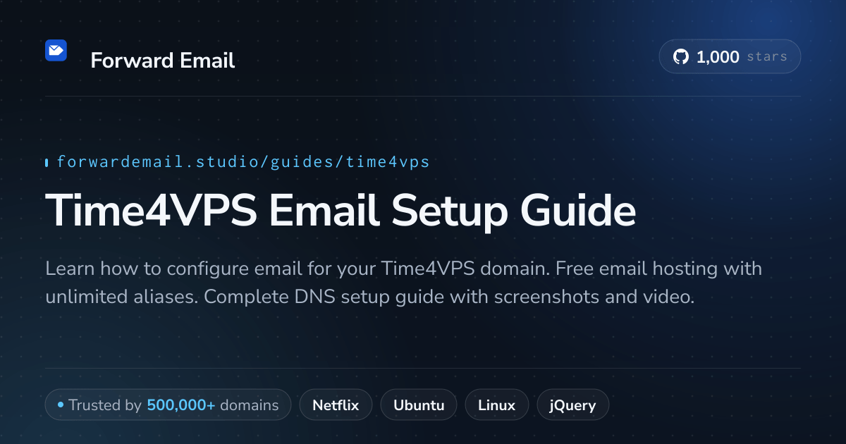 Jak nastavit e-mail pomocí Time4VPS