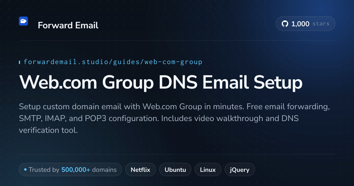 Jak nastavit e-mail pomocí Web.com Group