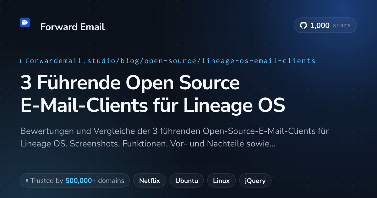3 Führende Open Source E-Mail-Clients für Lineage OS 2026