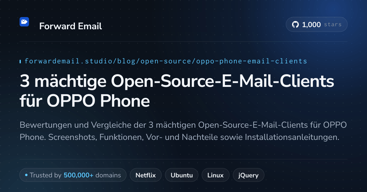 3 mächtige Open-Source-E-Mail-Clients für OPPO Phone 2026