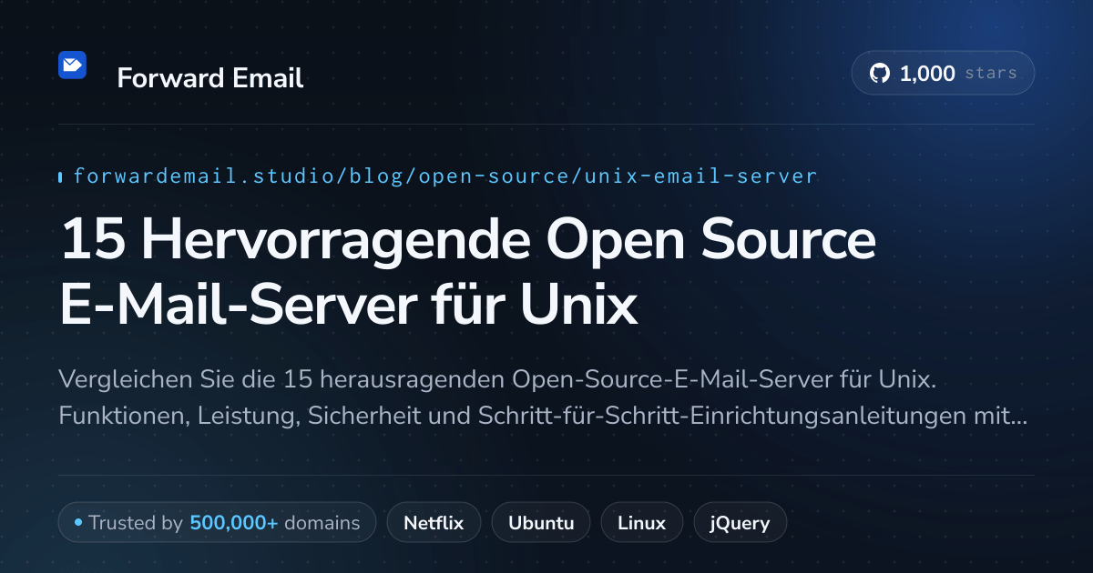 15 Hervorragende Open Source E-Mail-Server für Unix 2026