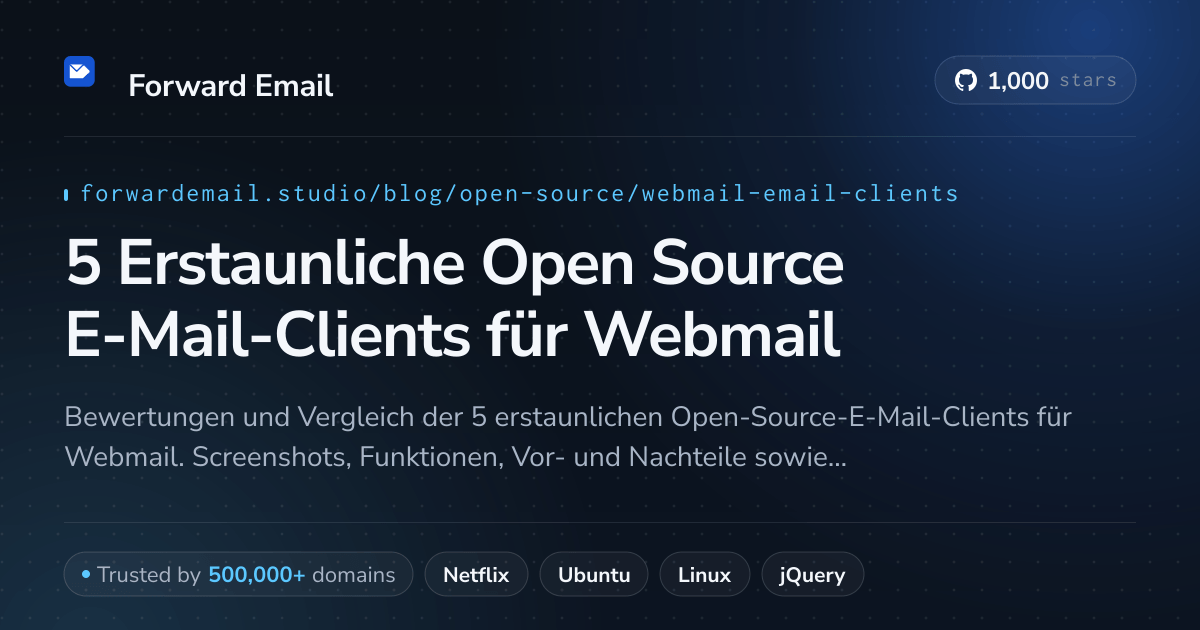 5 Erstaunliche Open Source E-Mail-Clients für Webmail 2026