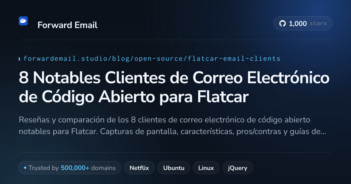 8 Notables Clientes de Correo Electrónico de Código Abierto para Flatcar 2026