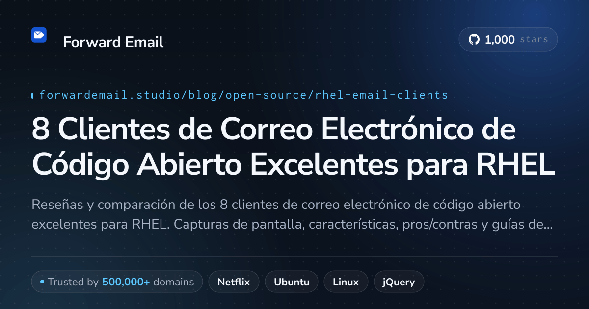 8 Clientes de Correo Electrónico de Código Abierto Excelentes para RHEL 2026