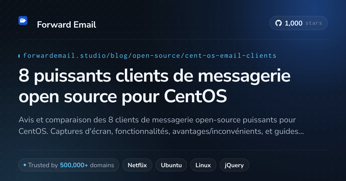 8 puissants clients de messagerie open source pour CentOS 2026