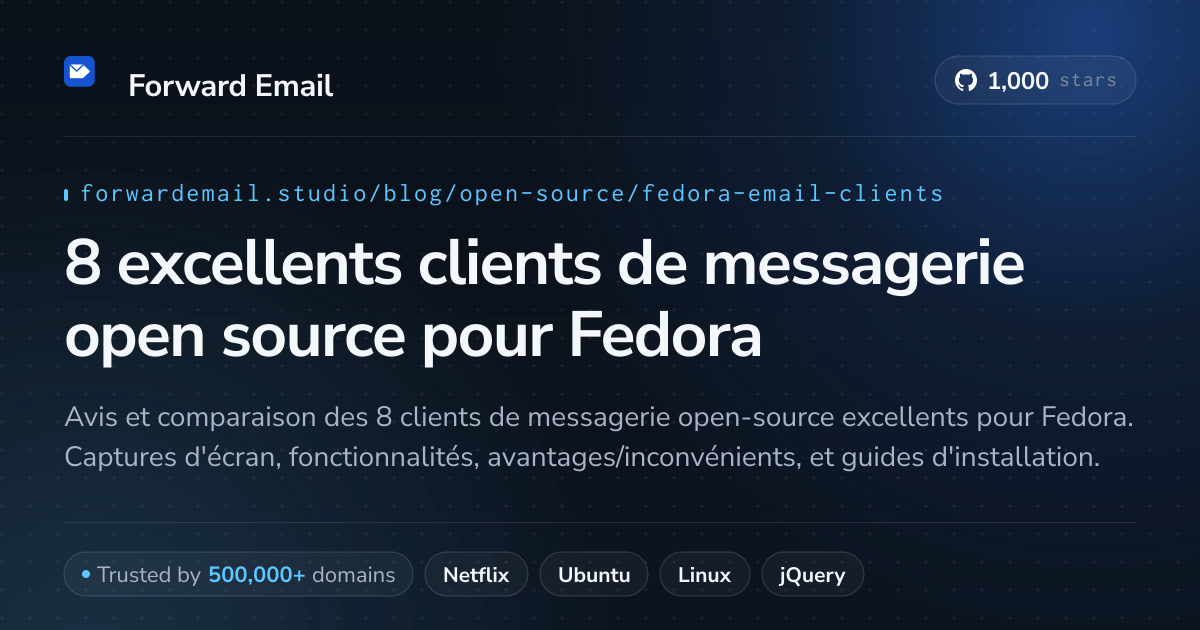 8 excellents clients de messagerie open source pour Fedora 2026