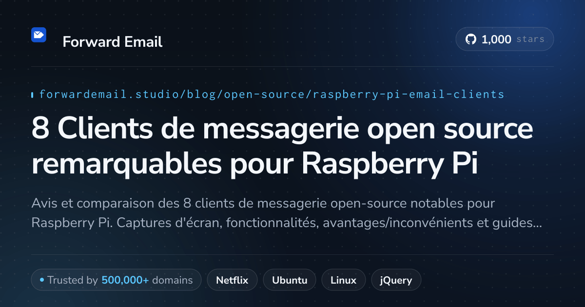 8 Clients de messagerie open source remarquables pour Raspberry Pi 2026