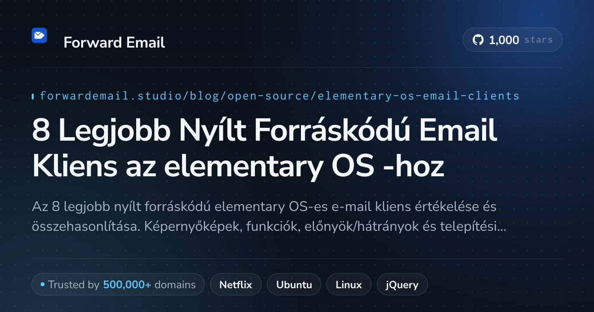 8 Legjobb Nyílt Forráskódú Email Kliens az elementary OS 2026-hoz