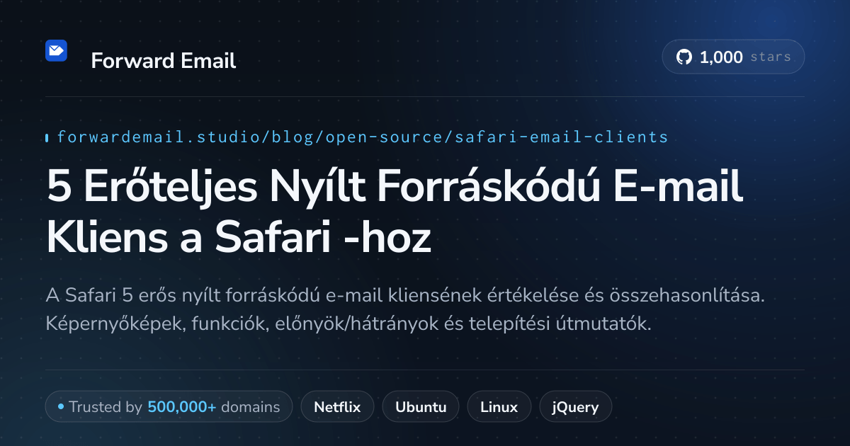 5 Erőteljes Nyílt Forráskódú E-mail Kliens a Safari 2026-hoz
