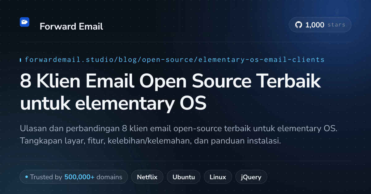 8 Klien Email Open Source Terbaik untuk elementary OS 2026