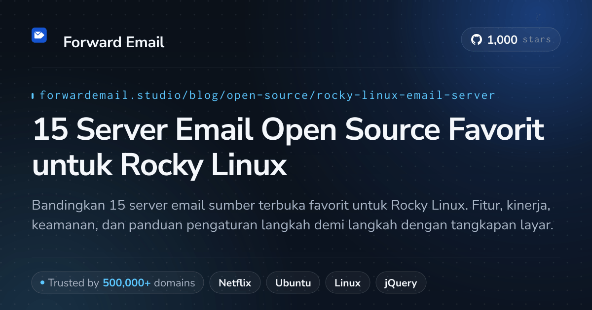 15 Server Email Open Source Favorit untuk Rocky Linux 2026