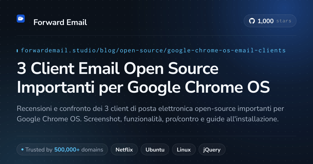 3 Client Email Open Source Importanti per Google Chrome OS 2026