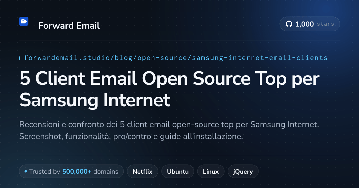 5 Client Email Open Source Top per Samsung Internet 2026