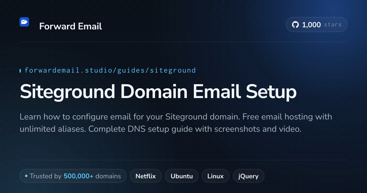 Come configurare l'email con Siteground