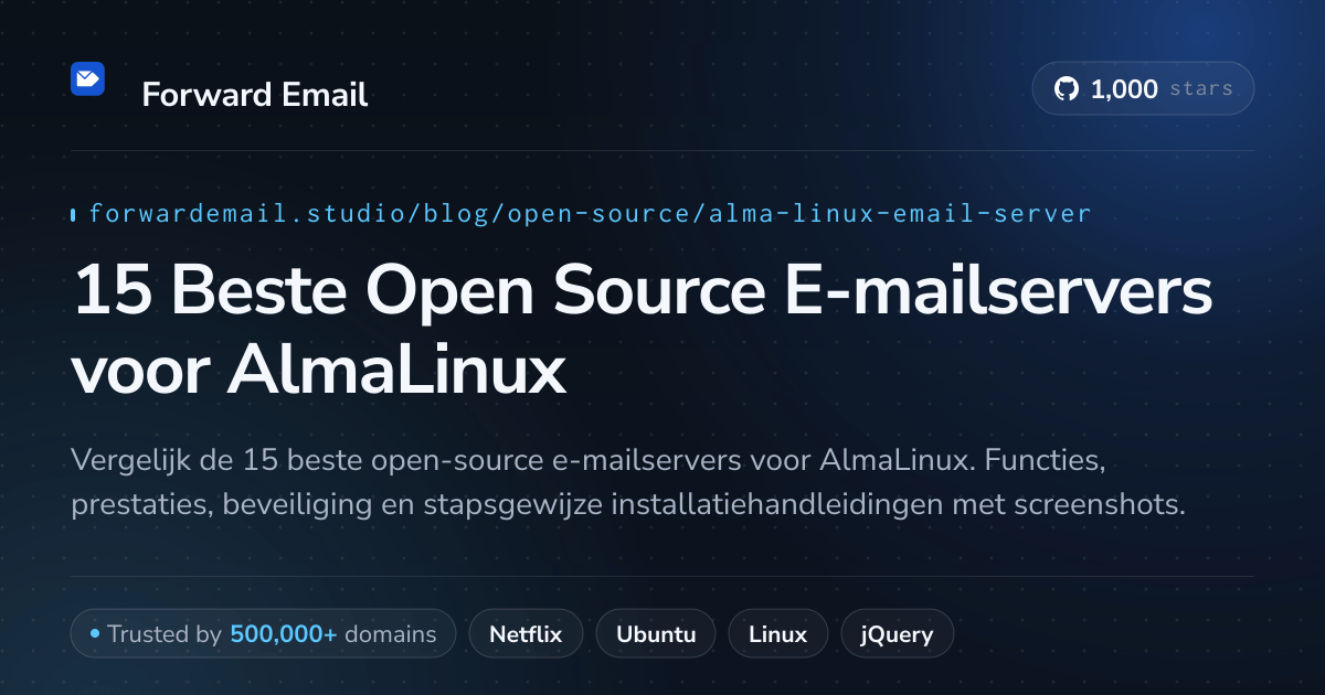 15 Beste Open Source E-mailservers voor AlmaLinux 2026