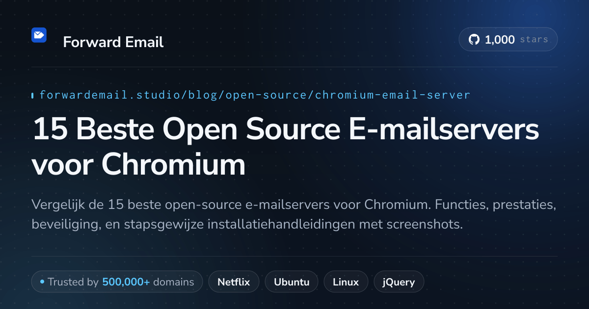 15 Beste Open Source E-mailservers voor Chromium 2026