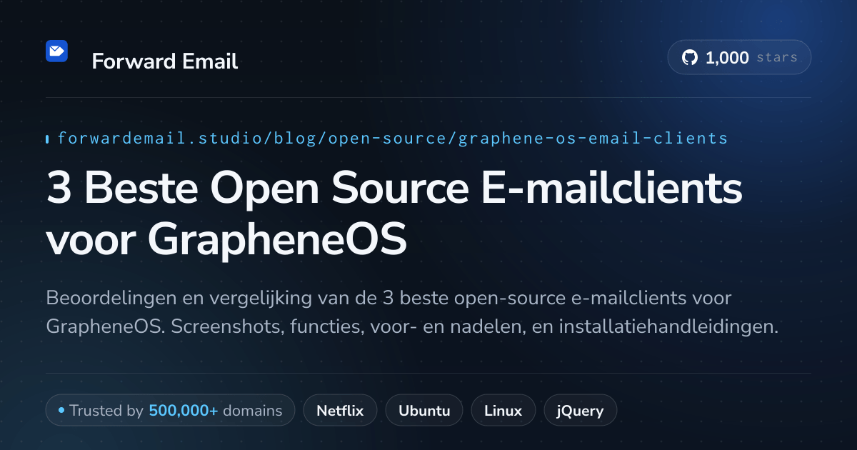 3 Beste Open Source E-mailclients voor GrapheneOS 2026