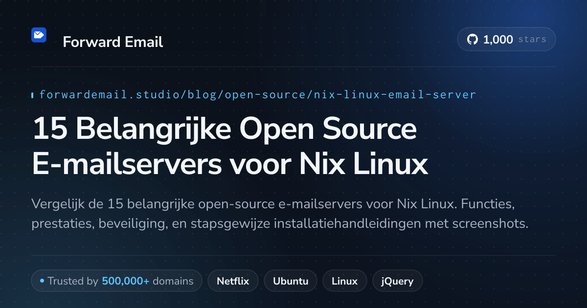 15 Belangrijke Open Source E-mailservers voor Nix Linux 2026