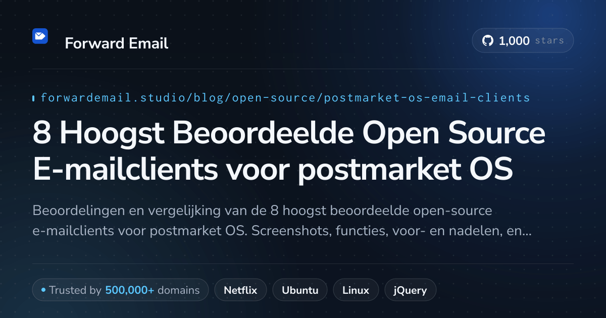 8 Hoogst Beoordeelde Open Source E-mailclients voor postmarket OS 2026