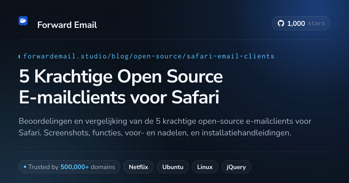 5 Krachtige Open Source E-mailclients voor Safari 2026