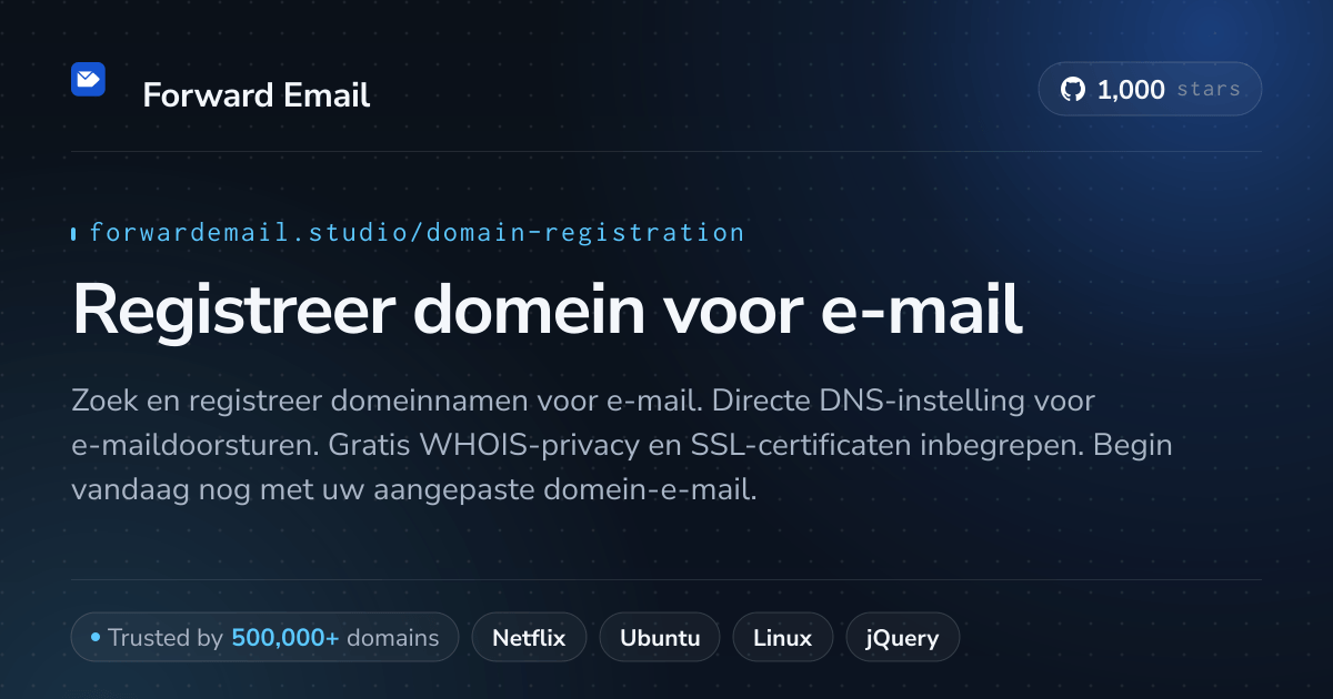 Registreer domein voor e-mail - Vind uw perfecte domeinnaam