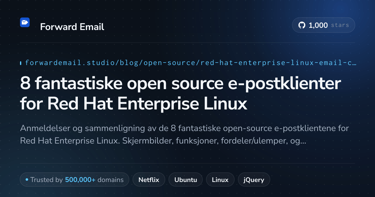 8 fantastiske open source e-postklienter for Red Hat Enterprise Linux 2026