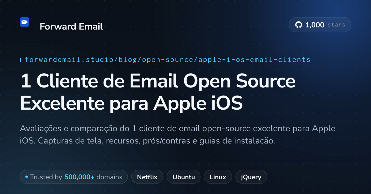 1 Cliente de Email Open Source Excelente para Apple iOS 2026