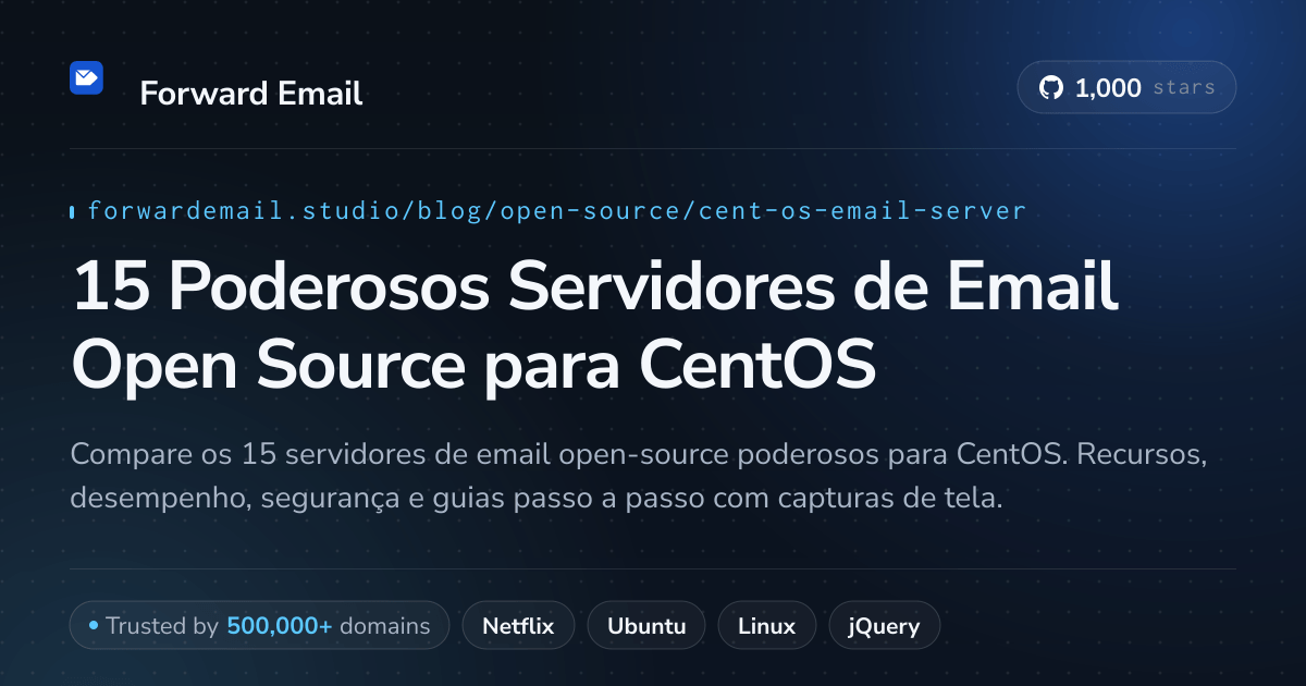 15 Poderosos Servidores de Email Open Source para CentOS 2026