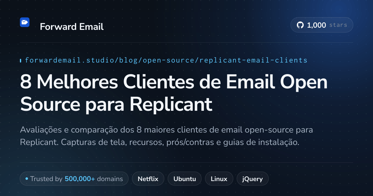 8 Melhores Clientes de Email Open Source para Replicant 2026