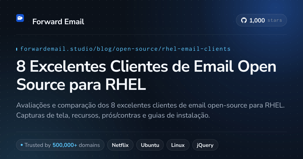 8 Excelentes Clientes de Email Open Source para RHEL 2026