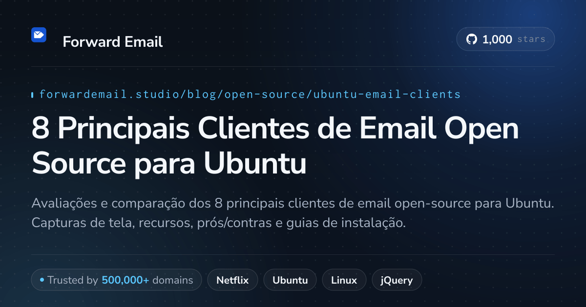 8 Principais Clientes de Email Open Source para Ubuntu 2026