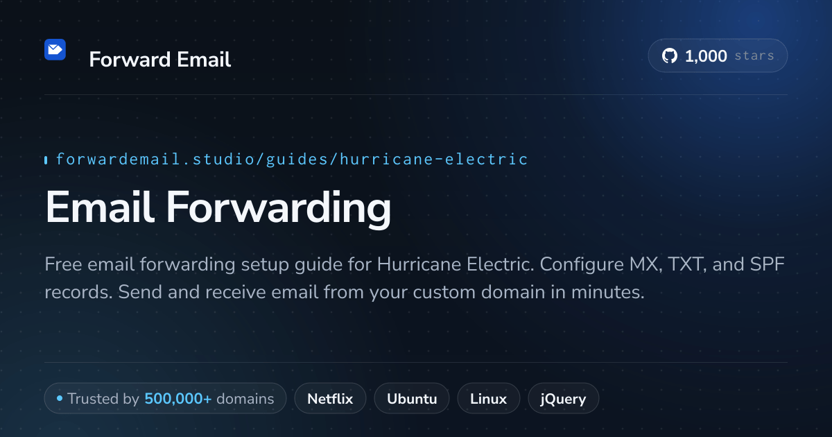 Como configurar e-mail com Hurricane Electric