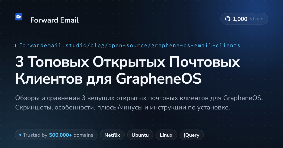3 Топовых Открытых Почтовых Клиентов для GrapheneOS 2026