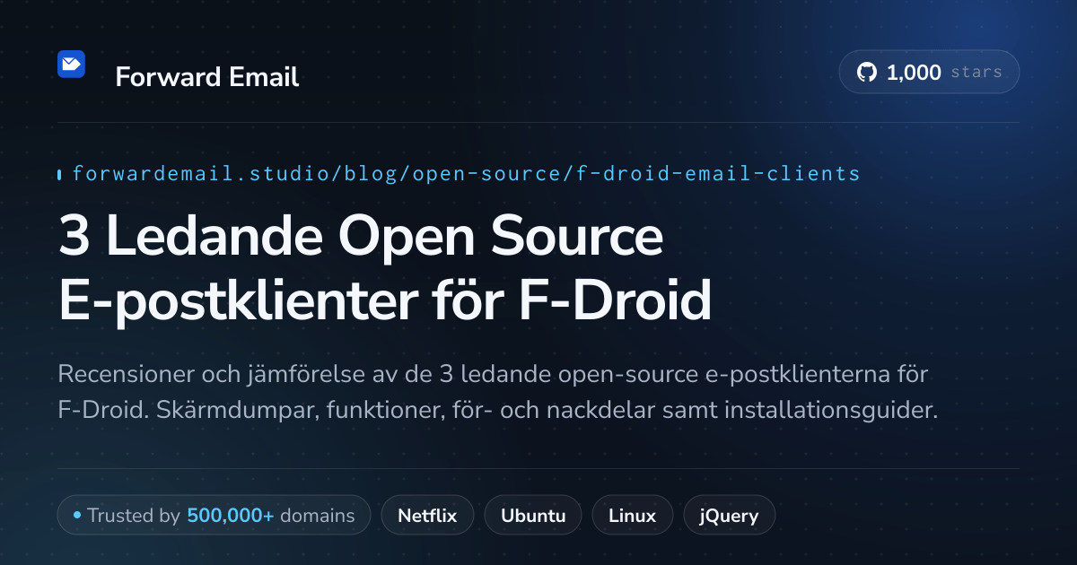 3 Ledande Open Source E-postklienter för F-Droid 2026