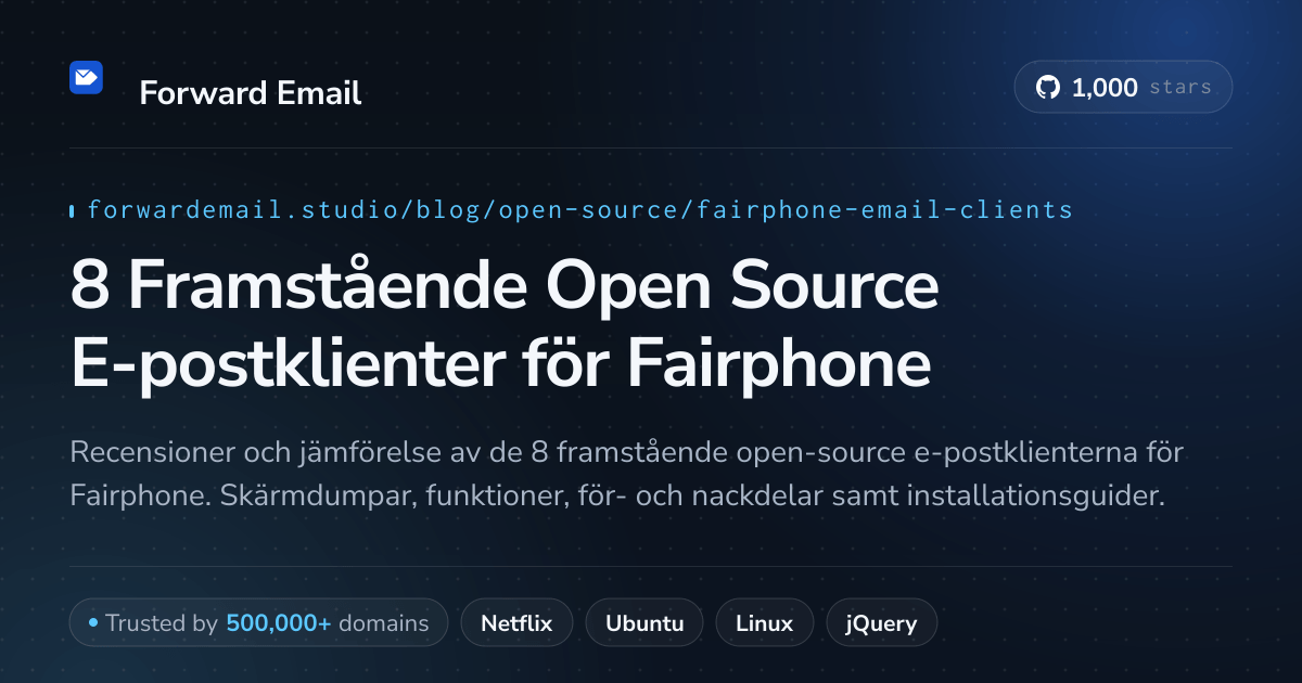8 Framstående Open Source E-postklienter för Fairphone 2026