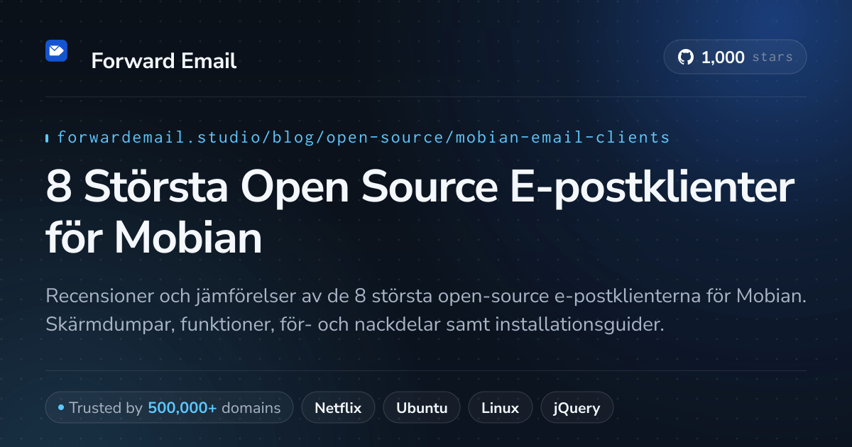 8 Största Open Source E-postklienter för Mobian 2026