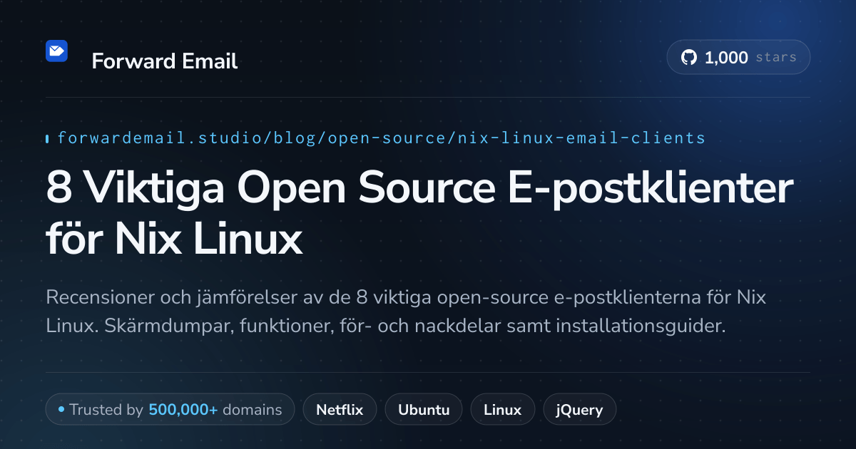 8 Viktiga Open Source E-postklienter för Nix Linux 2026