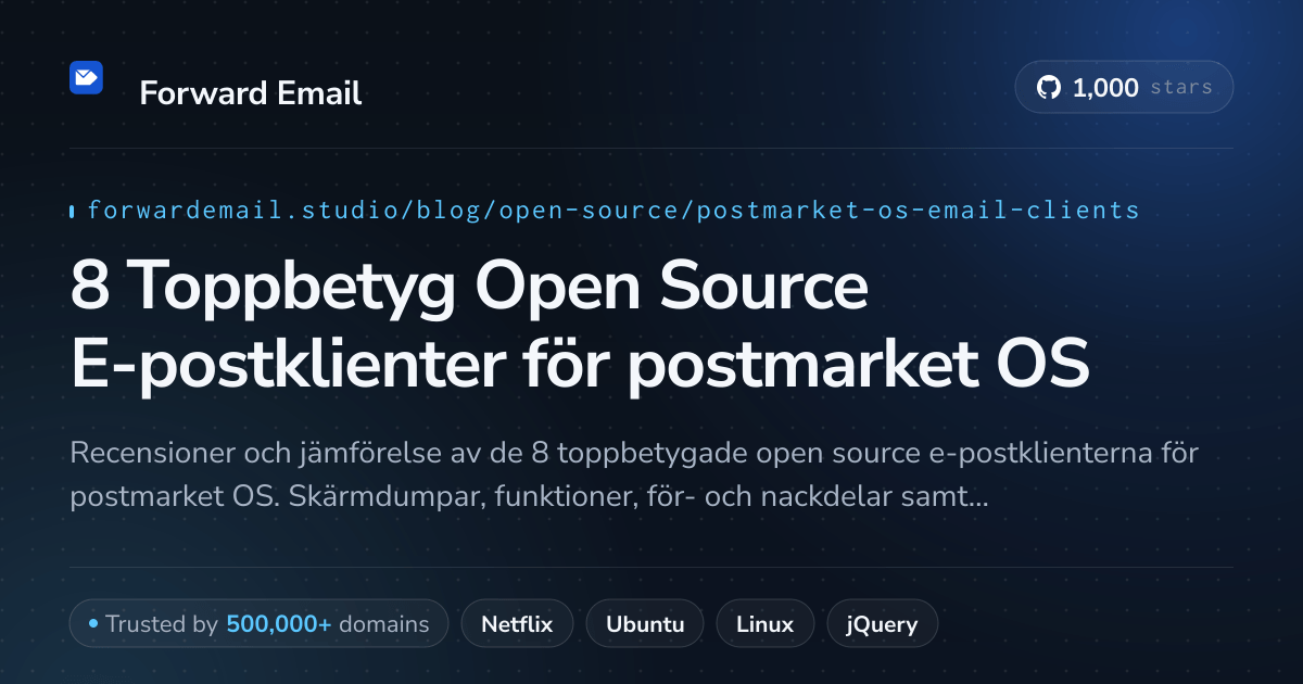 8 Toppbetyg Open Source E-postklienter för postmarket OS 2026