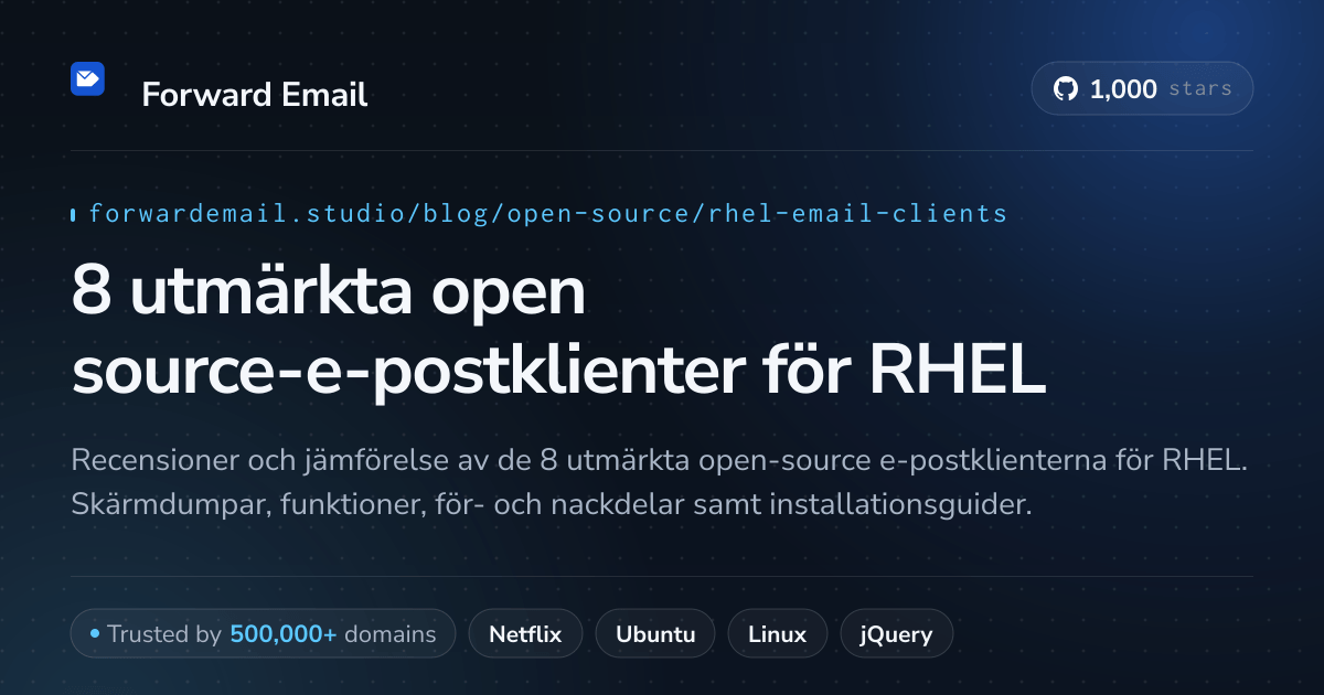 8 utmärkta open source-e-postklienter för RHEL 2026