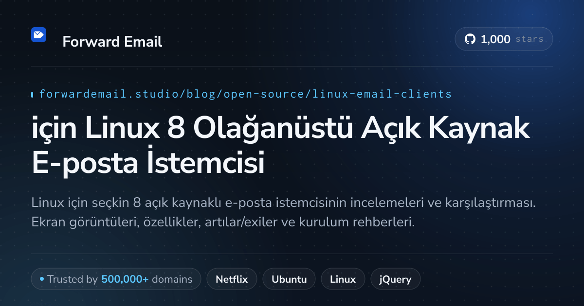 2026 için Linux 8 Olağanüstü Açık Kaynak E-posta İstemcisi