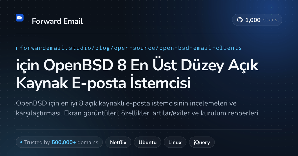2026 için OpenBSD 8 En Üst Düzey Açık Kaynak E-posta İstemcisi
