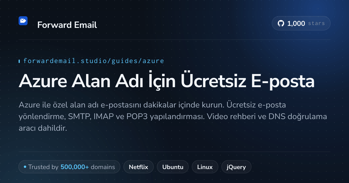 Azure ile E-posta Kurulumu