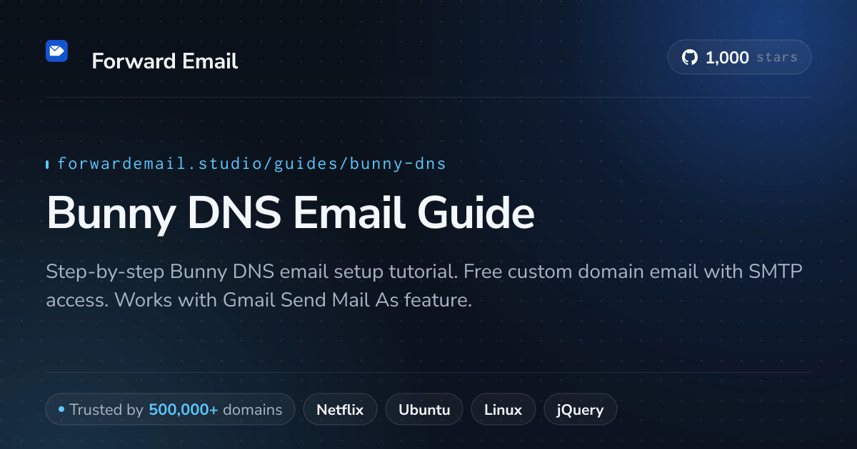 Bunny DNS ile E-posta Kurulumu