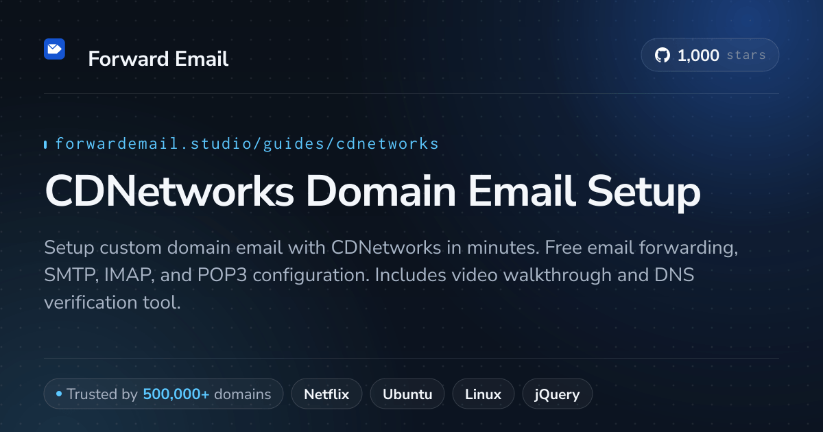 CDNetworks ile E-posta Kurulumu