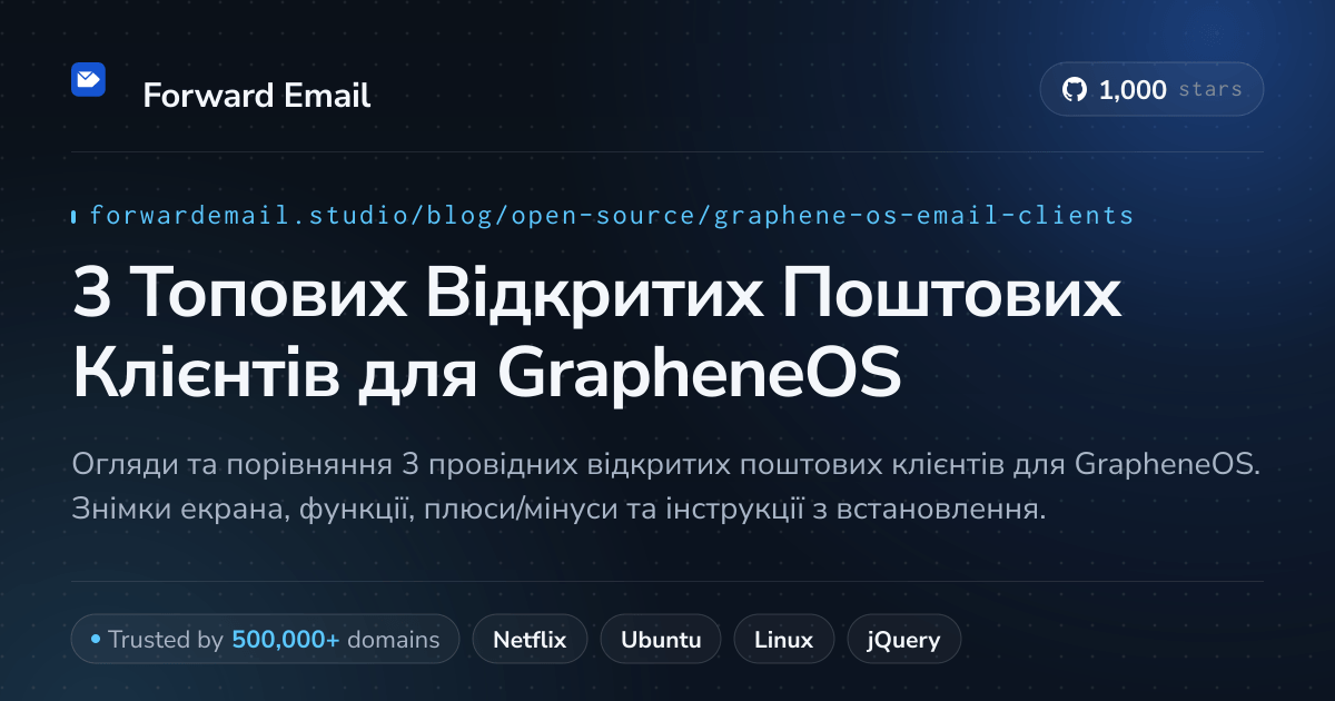 3 Топових Відкритих Поштових Клієнтів для GrapheneOS 2026