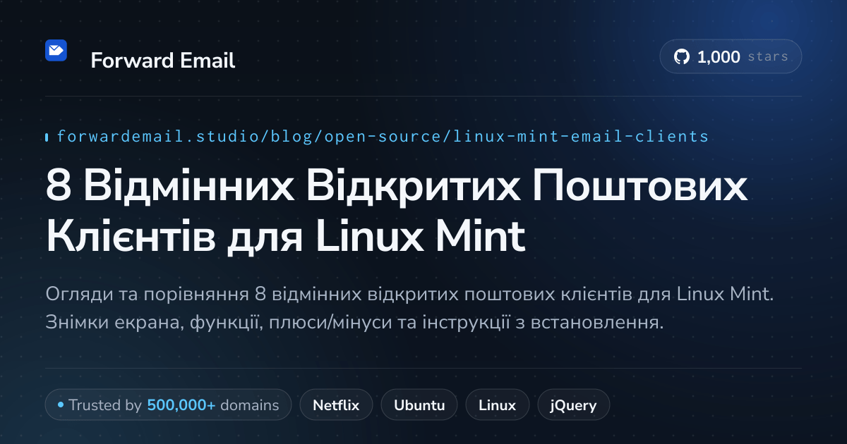 8 Відмінних Відкритих Поштових Клієнтів для Linux Mint 2026