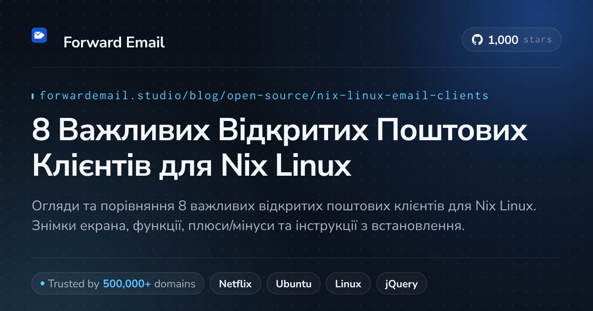 8 Важливих Відкритих Поштових Клієнтів для Nix Linux 2026